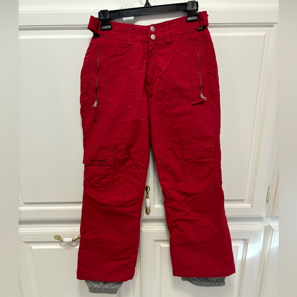 Body Glove Vintage Water Proof Insulated Red Snow Winter Pants Boys Size S